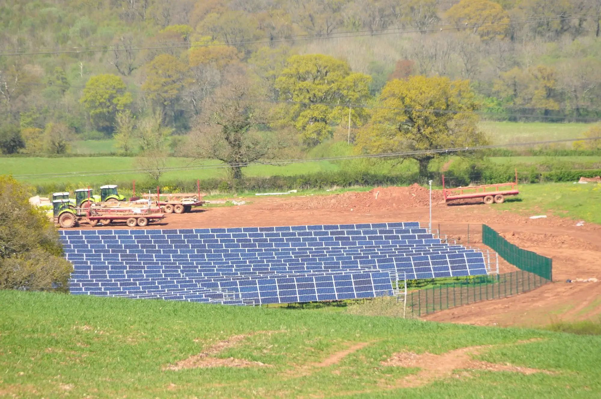 Solar array under construction